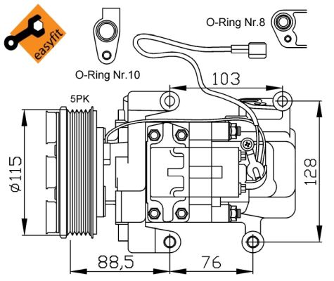 Compressor, air conditioning - 32681 NRF