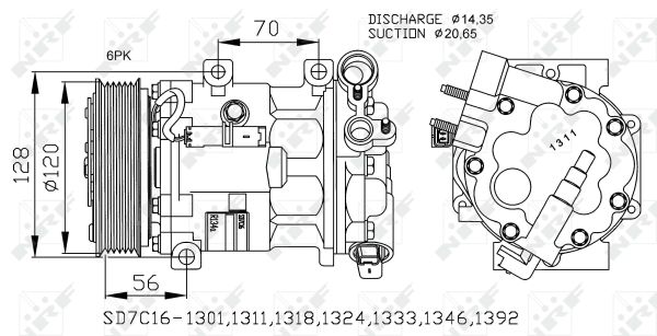 Compressor, air conditioning - 32682 NRF