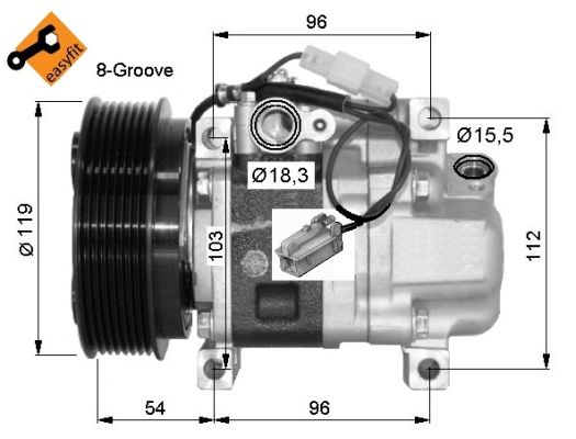 Compressor, air conditioning - 32688G NRF