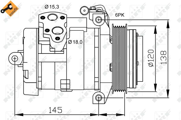 Компрессор, кондиционер - 32698 NRF