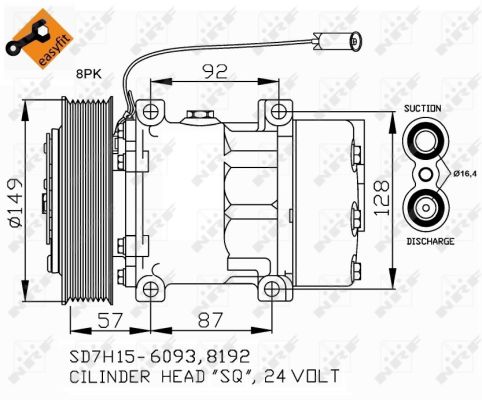 Compressor, air conditioning - 32699 NRF