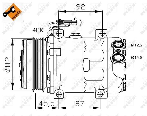 Compressor, air conditioning - 32701 NRF