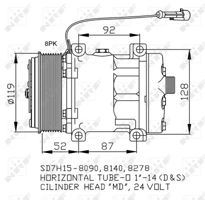 Compressore, Climatizzatore - 32702 NRF