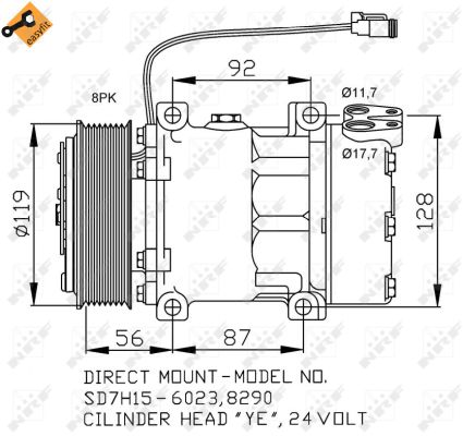 Compressor, air conditioning - 32703 NRF