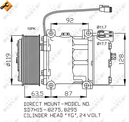 Компрессор, кондиционер - 32705 NRF