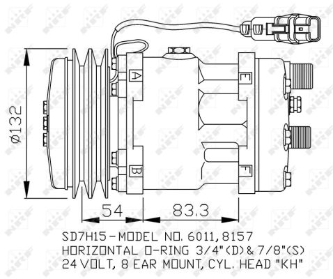 Компрессор, кондиционер - 32708 NRF