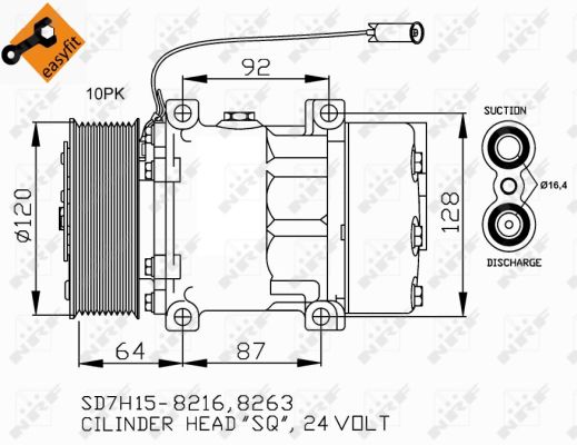 Compressore, Climatizzatore - 32709 NRF