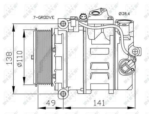 Компрессор, кондиционер - 32729 NRF