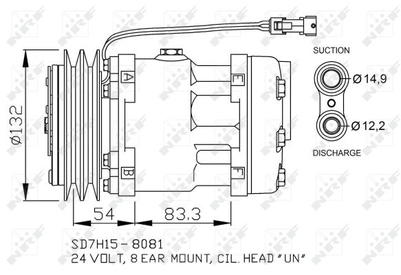Compressor, air conditioning - 32732 NRF