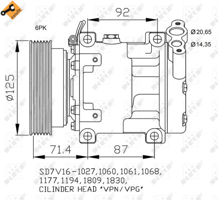 Компрессор, кондиционер - 32742 NRF
