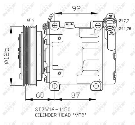 Compressor, air conditioning - 32747 NRF