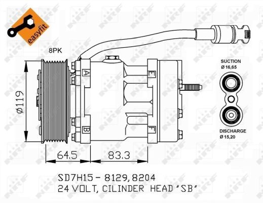 Compressor, air conditioning - 32751 NRF