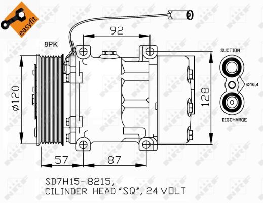 Compressore, Climatizzatore - 32752 NRF