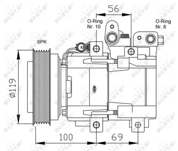 Compressor, air conditioning - 32755G NRF