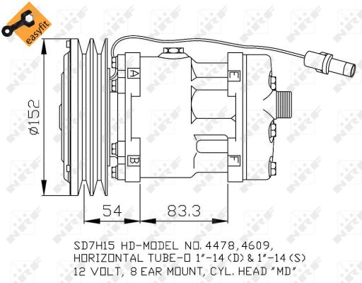 Compressore, Climatizzatore - 32756 NRF