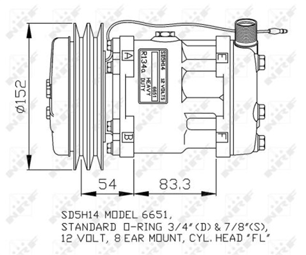 Compressor, air conditioning - 32763G NRF
