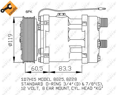Compressor, air conditioning - 32768 NRF