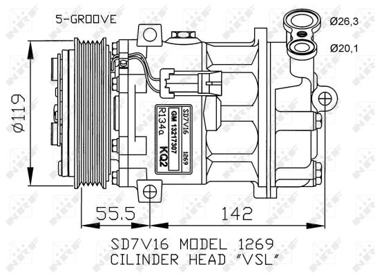 Compressor, air conditioning - 32818 NRF