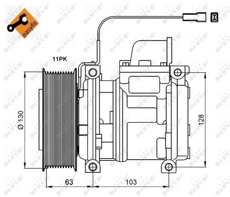 Compressore, Climatizzatore - 32829 NRF