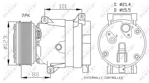 Compressor, air conditioning - 32872 NRF