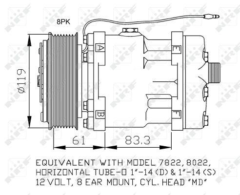 Компрессор, кондиционер - 32874 NRF