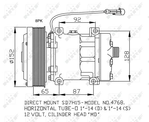 Компрессор, кондиционер - 32877 NRF
