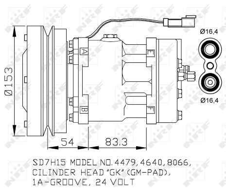 Compressore, Climatizzatore - 32879 NRF