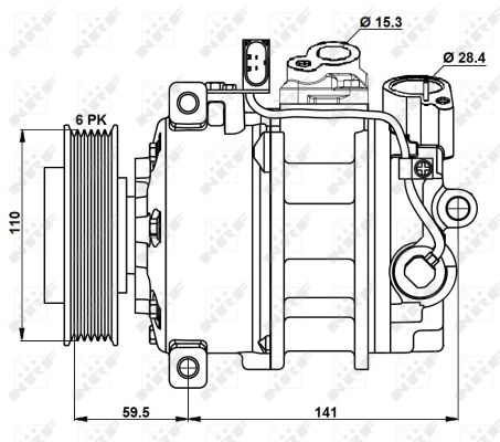 Компрессор, кондиционер - 32883 NRF