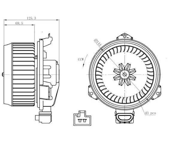 Interior Blower - 34268 NRF