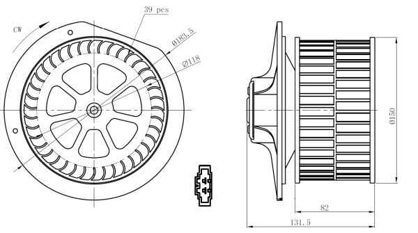 Interior Blower - 34288 NRF