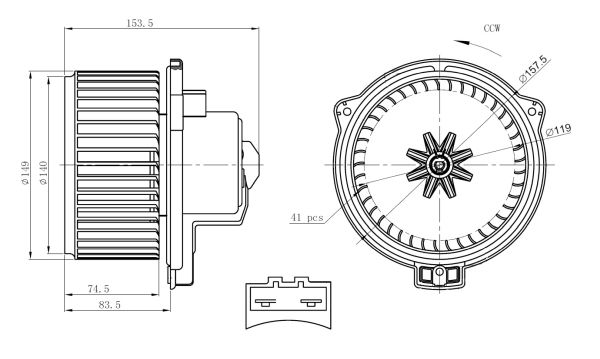 Interior Blower - 34304 NRF