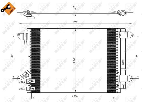 Condenser, air conditioning - 350028 NRF