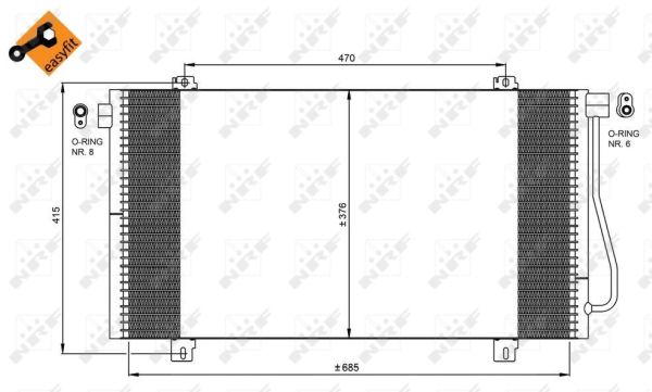 Condenser, air conditioning - 350030 NRF
