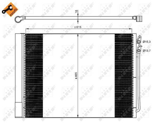 Condenser, air conditioning - 350033 NRF