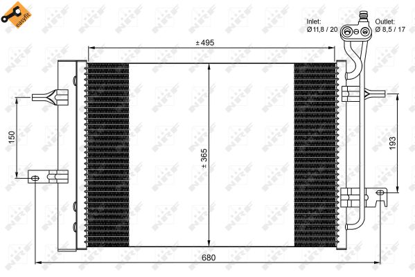 Condenser, air conditioning - 350034 NRF