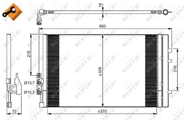 Condenser, air conditioning - 350036 NRF