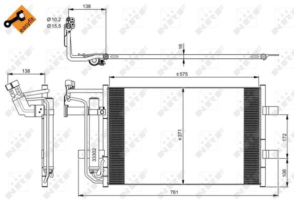 Condenser, air conditioning - 350039 NRF