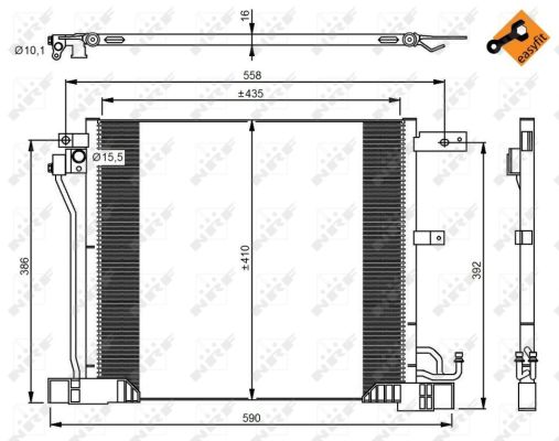 Condensatore, Climatizzatore - 350040 NRF