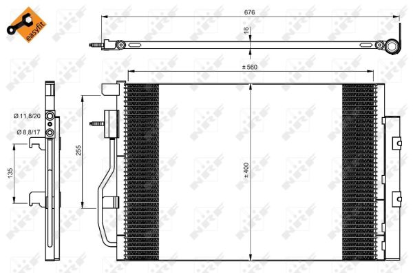 Condenser, air conditioning - 350044 NRF