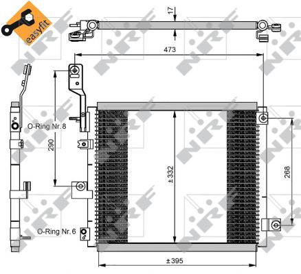 Condenser, air conditioning - 350047 NRF