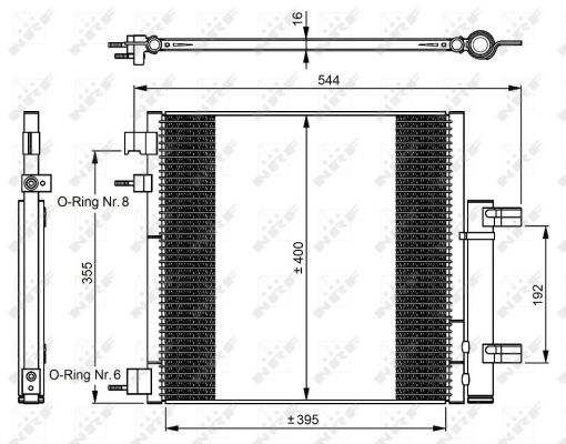 Condensatore, Climatizzatore - 350048 NRF