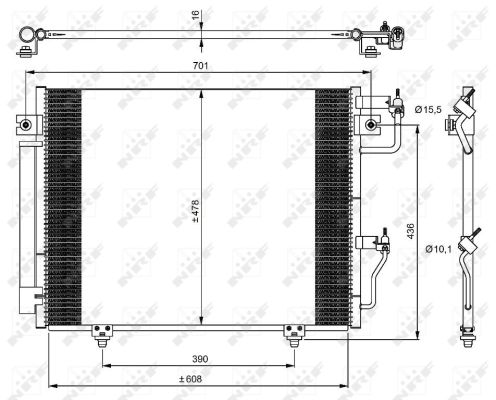 Condenser, air conditioning - 350049 NRF