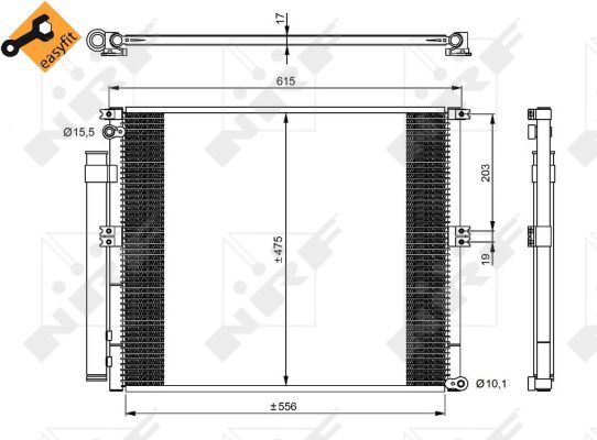 Condenser, air conditioning - 350050 NRF