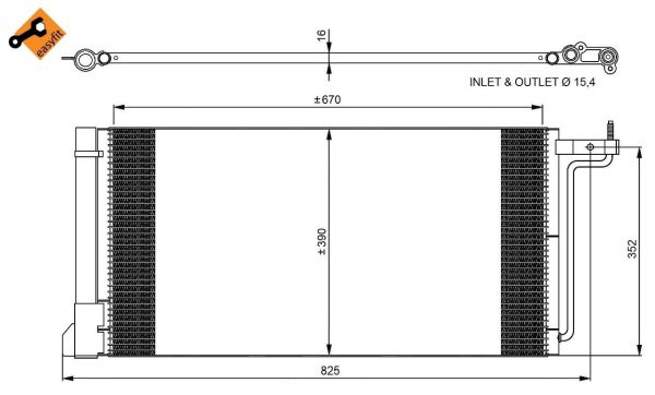 Condenser, air conditioning - 350051 NRF