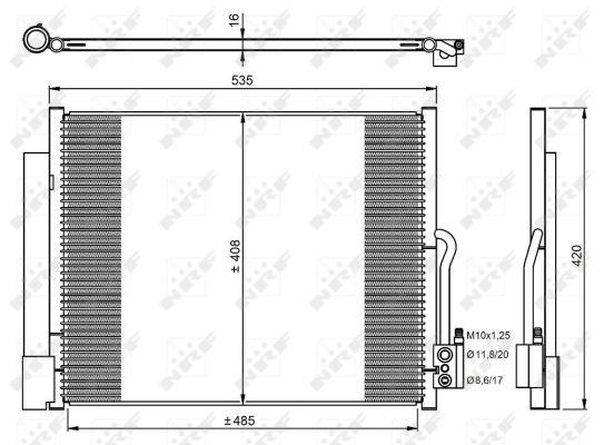 Condensatore, Climatizzatore - 350053 NRF