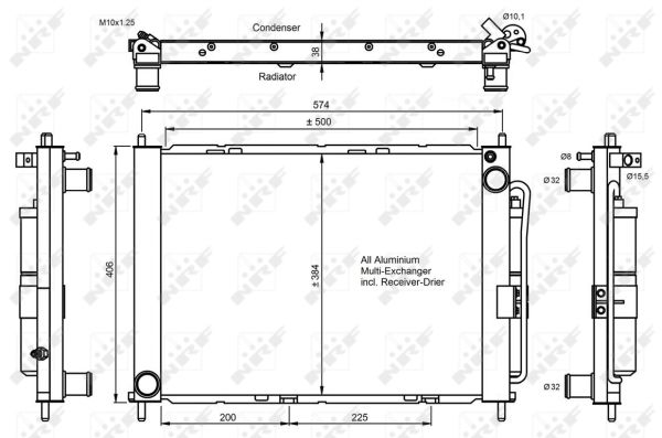 Конденсатор, кондиционер - 350056 NRF