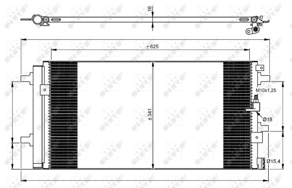 Конденсатор, кондиционер - 350060 NRF