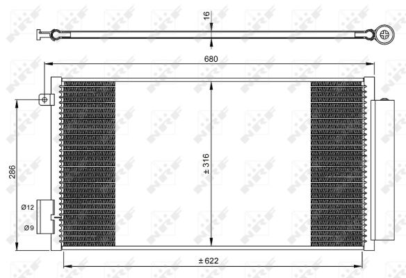 Condensatore, Climatizzatore - 350061 NRF