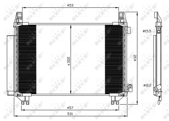 Конденсатор, кондиционер - 350062 NRF