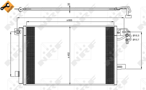Condenser, air conditioning - 350064 NRF